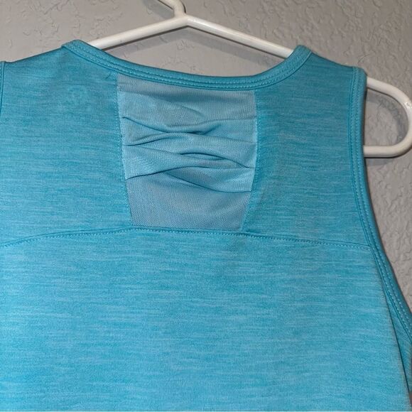 Kid's Vibrant Aqua Sleeveless Athletic Tank Top - Picture 5 of 8